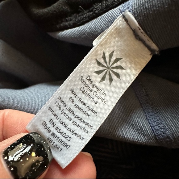 Athleta | Warrior Sport 2 In 1 Skort Herringbone Skirted Leggings Size Small - Picture 8 of 8